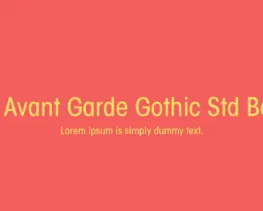 ITC-Avant-Garde-Gothic-Std