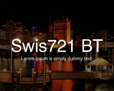 Swiss-721-font