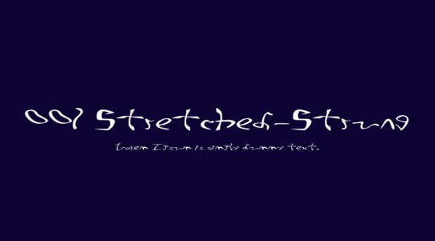 Stretchedstrung Font