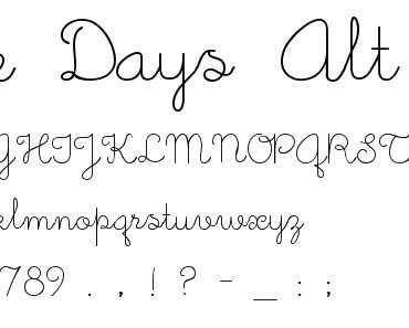 Little Days Font