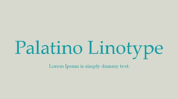 Palatino Linotype font