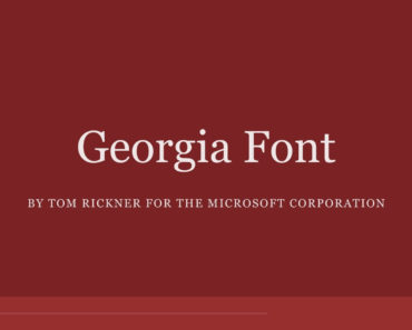 Georgia Font