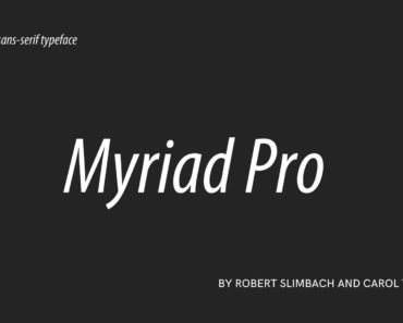 Myriad Pro Font