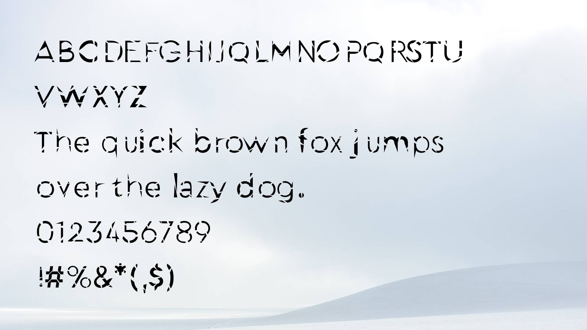 Crazy Broken Font