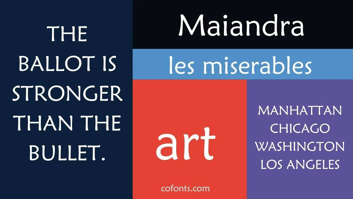 maiandra font