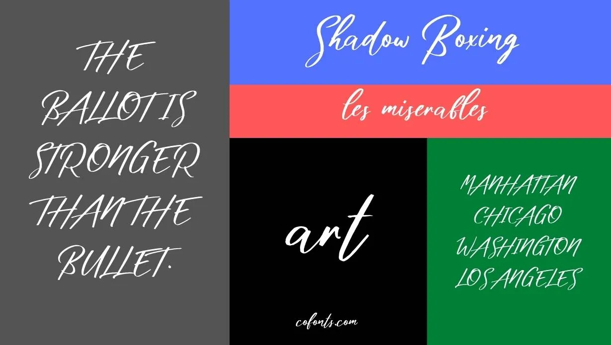 shadow boxing font