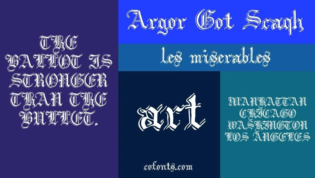 Argor Got Scaqh Font