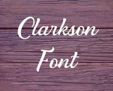 Clarkson Font