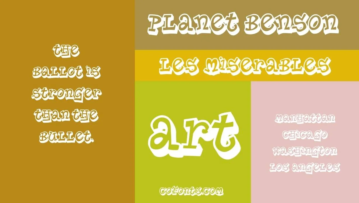 Planet Benson font