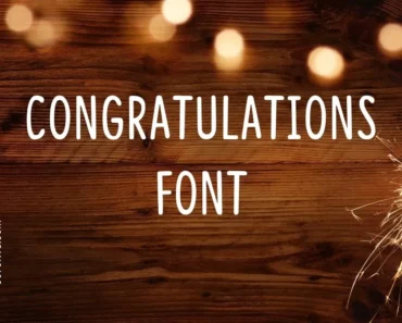 Congratulations Font