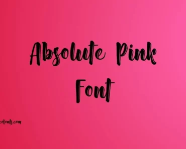 Absolute Pink Font