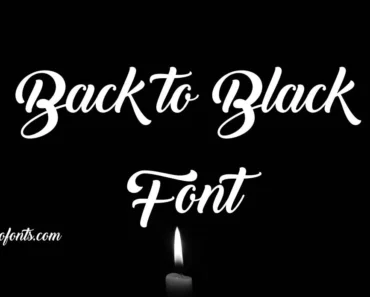 Back to Black Font