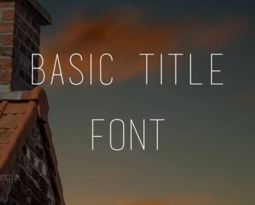 Basic Title Font