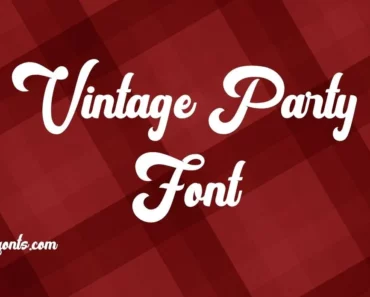 Vintage Party Font