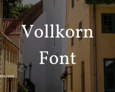 Vollkorn Font