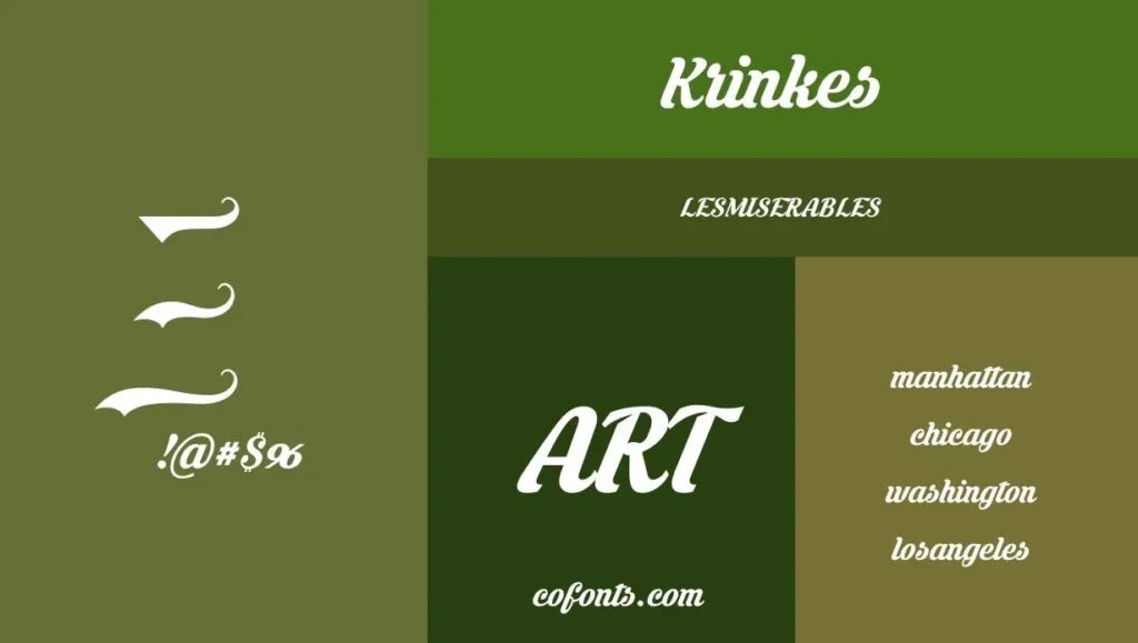 Krinkes Font Family View