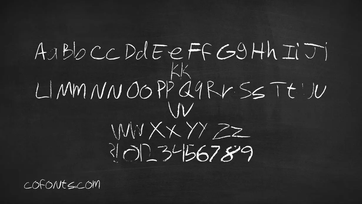 Chalkboard Font Family View