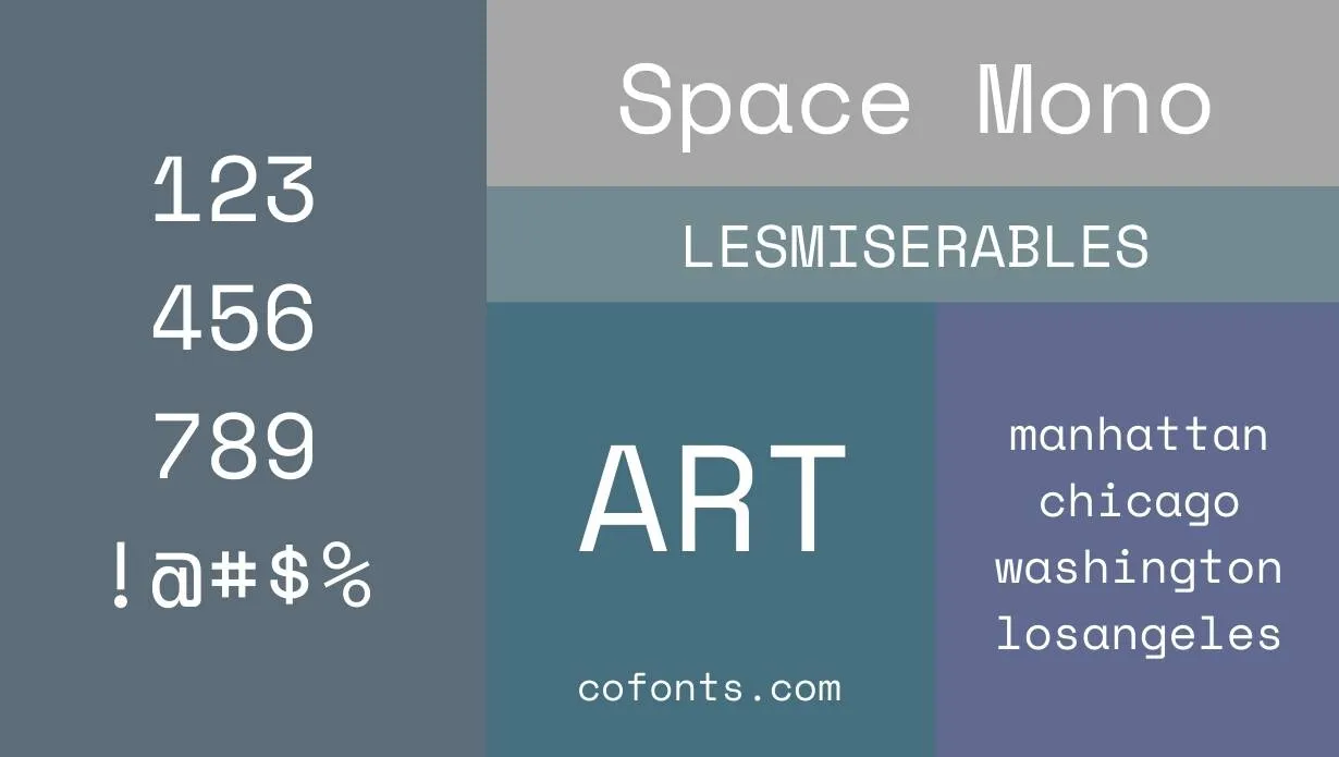 Space Mono Font Family View