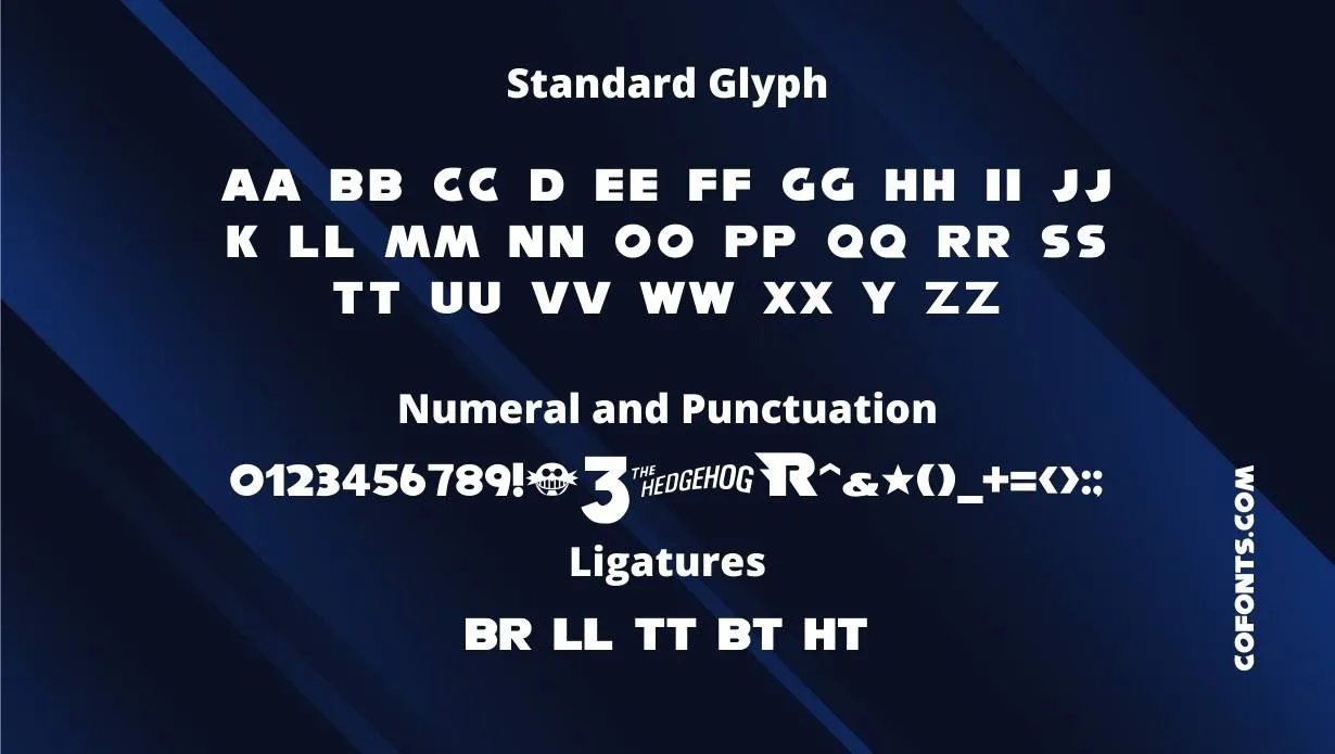 Nise Sega Sonic Font Family View