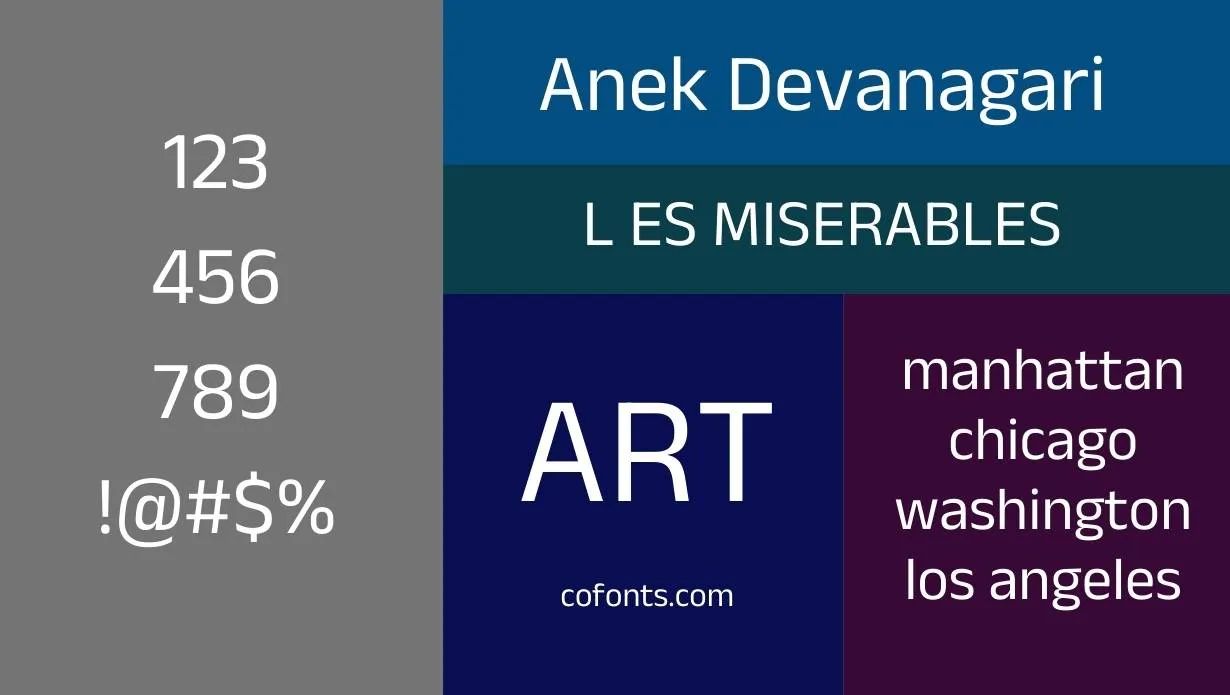 Anek Devanagari Font Family View