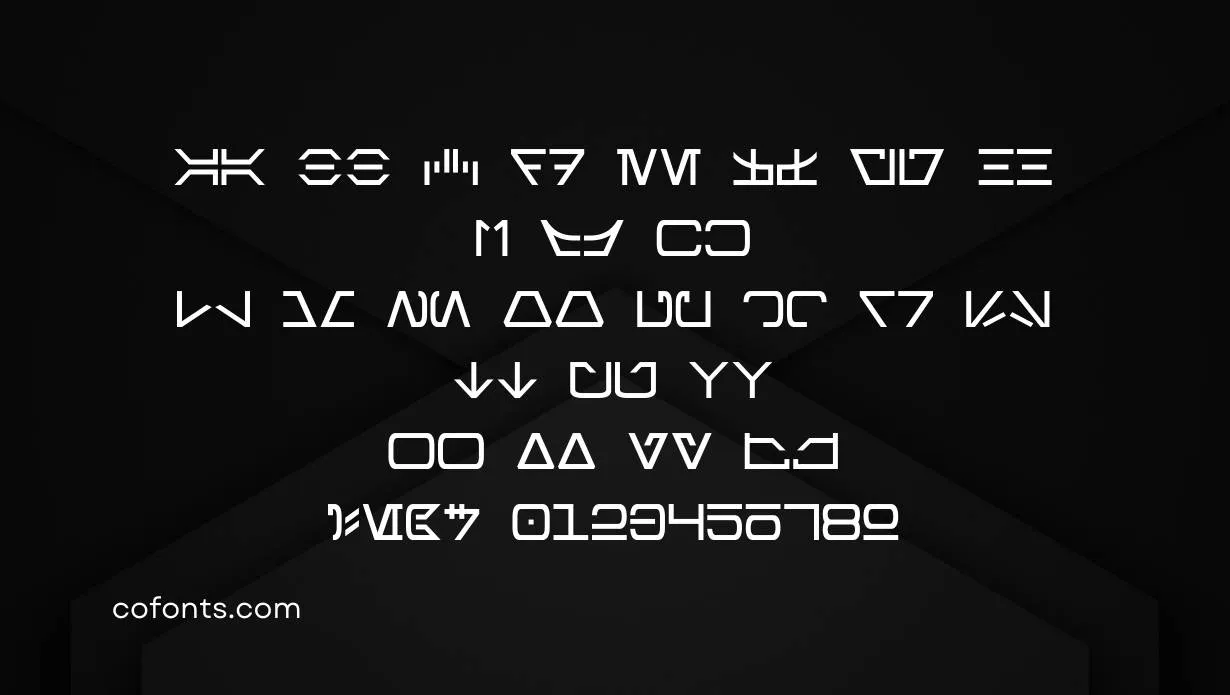 Aurebesh Font Family View