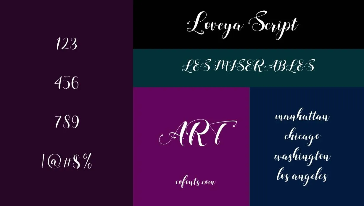 Loveya Script Font Family View