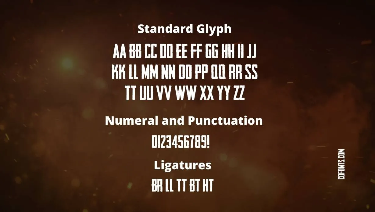 PUBG Font Family View