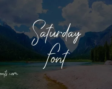 saturday font