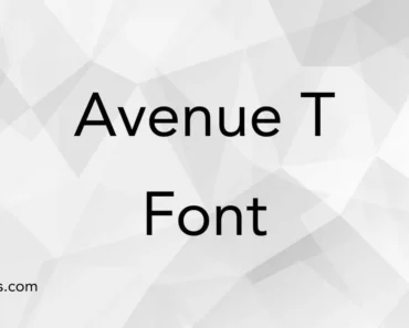 Avenue t Font