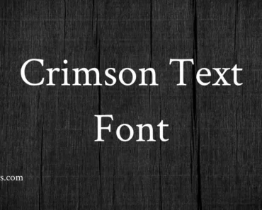 Crimson Text Font