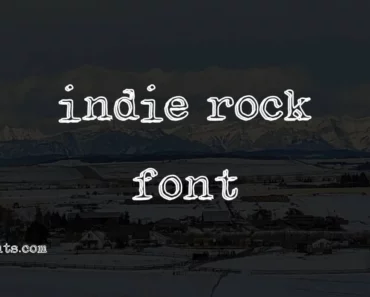 Indie Rock Font