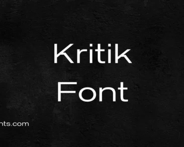 Kritik Font