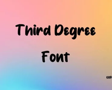 Third Degree Font