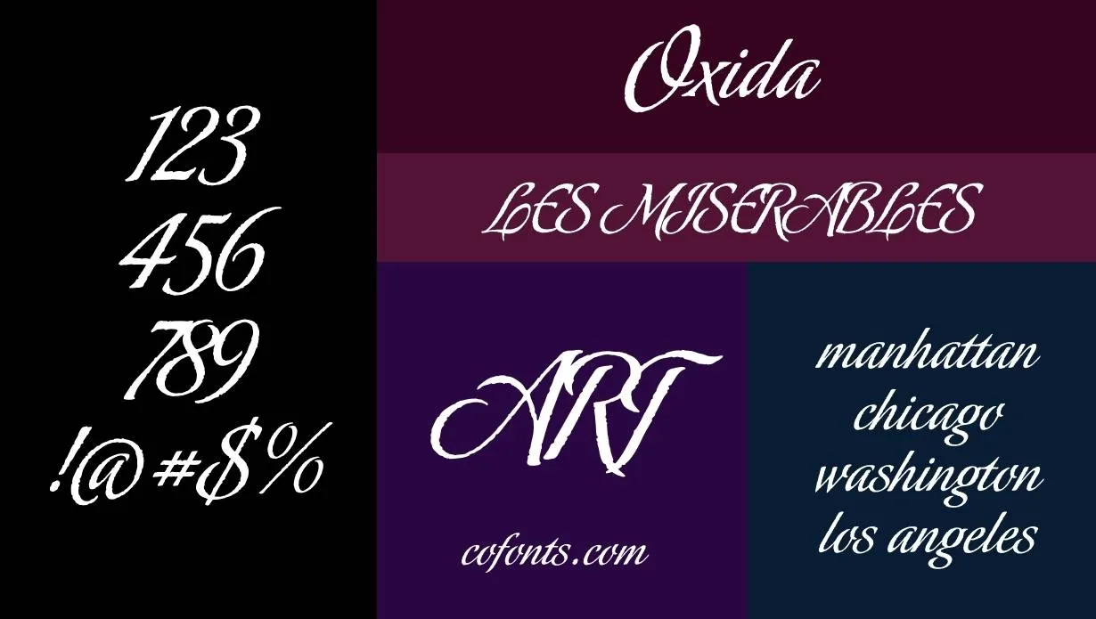 Oxida Font Family View