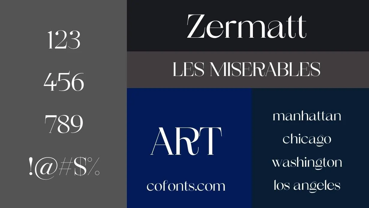 Zermatt Font Family View