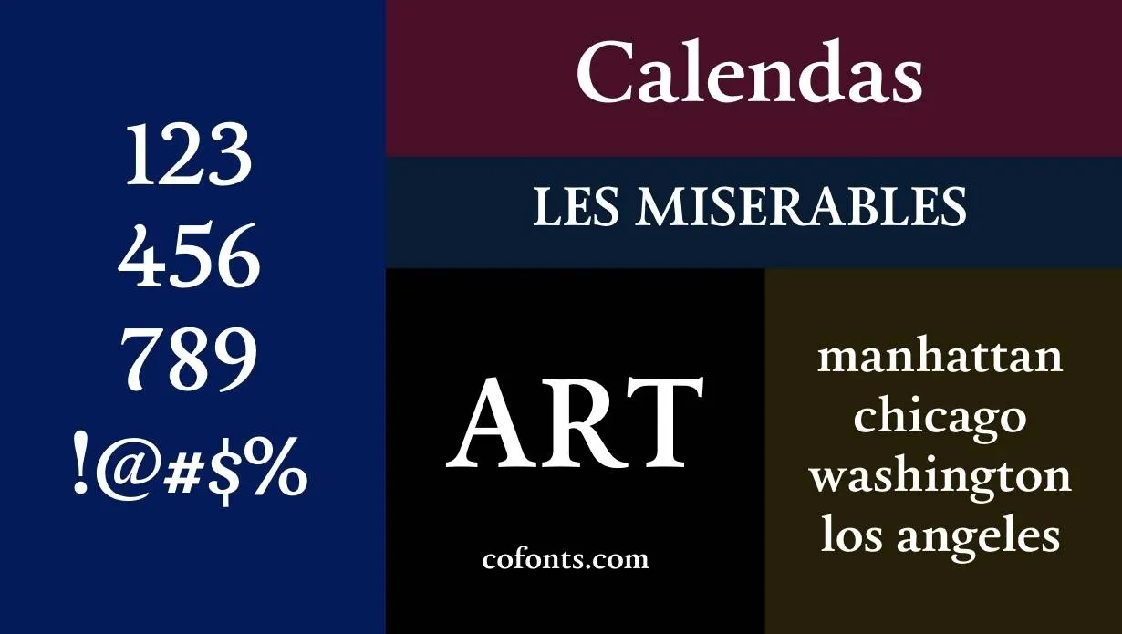 Calendas Font Family View