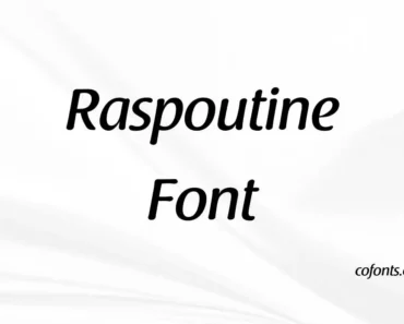 Raspoutine Font