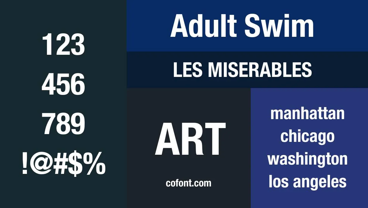 Adult Swim Font Family View