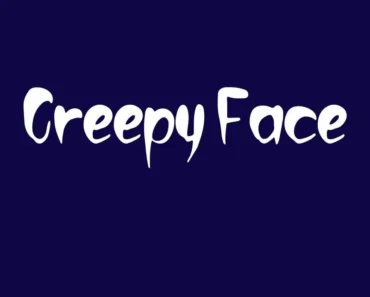 Creepy Face Font